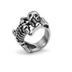 Yahoo! Yahoo!ショッピング(ヤフー ショッピング)指輪 リング[ラッピング対応] PW 精良SUS316L製 シルバー銀色 髑髏 スカル 骸骨 skull ring /  長さ21mm 幅8mm 14-26号 条件付送料無料61765