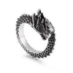 Yahoo! Yahoo!ショッピング(ヤフー ショッピング)指輪 リング[ラッピング対応] PW 精良SUS316L製 ジルコン 銀金黒 竜 ドラゴン dragon ring /  幅12mm 14-26号 条件付送料無料61832