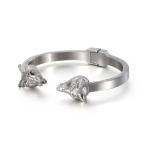 Yahoo! Yahoo!ショッピング(ヤフー ショッピング)ブレスレット[ラッピング対応] PW 精良SUS316L製 シルバー銀 ゴールド金 オオカミ 狼 ウルフ wolf Bangle /  長さ66mm 幅6mm 条件付送料無料61906