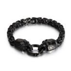 Yahoo! Yahoo!ショッピング(ヤフー ショッピング)バングル[ラッピング対応] PW 精良SUS316L製 銀金黒の3色 髑髏 スカル skull bracelet /  長さ215mm 幅6mm 条件付送料無料61983