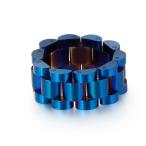 Yahoo! Yahoo!ショッピング(ヤフー ショッピング)指輪[ラッピング対応] PW 精良SUS316L製 7色可選 シンプルなデザイン 腕時計の金属チェーンのモチッフ ring /  幅10mm 16-26号 条件付送料無料62057