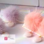 Yahoo! Yahoo!ショッピング(ヤフー ショッピング)ファー ハート ピアス 揺れる ゆめかわいい かわいい 冬 シンプル ゴールド 白 ピンク 紫 パープル レジン ギフト プレゼント 女性 レディース　ポイント消化