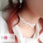 白 レース ハート ネックレス チョーカー ゆめかわいい かわいい アクセサリー ロリータ ガーリー パステルカラー ギフト プレゼント レディース 女性　ポイント