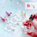 Yahoo! Yahoo!ショッピング(ヤフー ショッピング)うさぎ 花 チタンピアス 金属アレルギー イヤリング ピアス チタン 大ぶり おもしろピアス ハンドメイド かわいい ゴールド アクセサリー