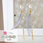 羽 ピアス 樹脂ピアス 金属アレルギー イヤリング かわいい アクセサリー パール グレー 灰色 華奢 ギフト プレゼント 女性 ラッピング レディース 上品 送料無