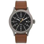 特別価格Timex Men's Expedition Scout 40mm Watch &amp;#x2013; Gray Case Black Dial with Brown E好評販売中