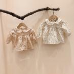 【70cm-100cm】ブラウス　ベビー　キッズ　冬　秋　くすみカラー　韓国版　トップス　ベビー服　韓国風　可愛い　女の子　キッズ　ベビー　子供服　bh252q-to