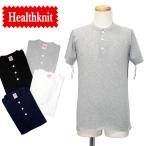 Healthknit ヘンリーネック Tシャツ メンズ レディース USAコットン 半袖tシャツ ｔシャツ ヘンリー 無地 定番 906S