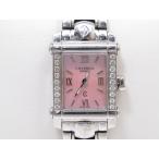 稼働品 CHARRIOL シャリオール コロンブス レディース腕時計 CCSTRD ピンクシェル文字盤 ダイヤモンド クォーツ