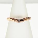 美品 TIFFANY&amp;Co. ティファニー カーブバンド 1Pダイヤリング K18PG ピンクゴールド 約7号 ペレッティ 指輪 アクセサリー レディース