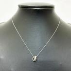 ショッピングサークル 状態良好 4℃ ヨンドシー ダブルサークルネックレス ダイヤモンド Pt850 Pt950 プラチナ レディース