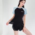 水着 体型カバー レディース 水着 2点セット 夏  ママ水着 UVカット韓国風 ビーチウェア お洒落 海