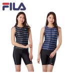 FILA フィラ レディース フィットネス 水着 ウェア 2点セット めくれ防止 310208 310-208 セパレート 体型カバー パット付き