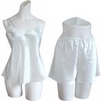 100% шелк топ & tap pants ( white pearl )