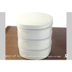 密閉蓋付き重箱 プラム オフホワイト 三段