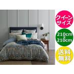 送料無料☆BED BATH N' TABLE 苺と小鳥♪ウィリアム・モリス ストロベリーシーフ柄がとっても素敵なベッドカバーセット クイーン 210 × 210 cm