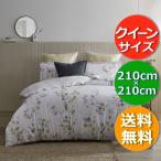 送料無料☆BED BATH N' TABLE はかなげフローラル柄が素敵なベッドカバーセット クイーン 210 × 210 cm