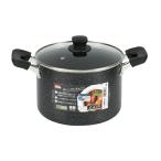 ママディナーアルファ　マーブルダイヤモンド　ＩＨ対応ガラス蓋付カレー・シチューポット鍋２2ｃｍ
