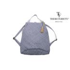 ティベリオ・フェレッティ / TIBERIO FERRETTI バッグ zainettoblgy メッシュレザーリュック ブルーグレー イタリア製 zainetto