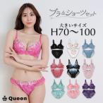 ブラショーツセット 大きいサイズ レディース 下着 モールドカップ ブラジャー H70 H75 H80 H85 H90 H95 H100