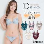 ブラジャー ショーツセット レディース 下着 大きいサイズ D85 D90 D95 D100 脇高 ソフトワイヤー モールドカップ 大きめアンダー