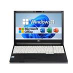 中古ノートパソコン, 【富士通 A748/TX】MS オフィス2021付き , Core i5 第8世代 メモリ 8GB, SSD 128GB, 15.6型, WIFI, DVD, Win 11 Pro搭載, 訳アリ商品