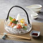 【取り寄せ商品】硝子 手付き丸鉢 2サイズ 【そば 刺身 そうめん ガラスの器 ざるうどん 刺身盛り合わせ イクラ ウニ キャビア 珍味 ホタテ アペタイザー】
