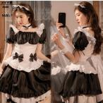 メイドロリータワンピース可愛い甘ロ...