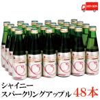 青森りんごジュース 瓶 シャイニー スパークリングアップル スタンダード 200ml ×48本 (24本入×2ケース) 送料無料