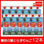 青森りんごジュース 青研 葉とらずりんごジュース 1000ml×12本 送料無料