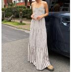 【20日&22日はボーナスストア+10%】ROXY ロキシー TROPICAL GLOW MAXI STRIPE ドレス ワンピース ワンピ