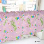 カフェカーテン カタツムリ アジサイ ツタ 1000×450mm　紫・41387