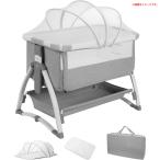 ショッピングベビーベッド D5366YO ◆0910_6凹【アウトレット品】ベビーベッド ベビーラック ゆりかご  Thinkmax  折りたたみ キャスター付き 未使用 ベビー寝具