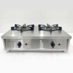 E5649NU 【ジャンク品】ガステーブル Vamo.(バーモ） リンナイ ET21-2STSY-S 23年製 都市ガス 12A/13A 両側強化力家電