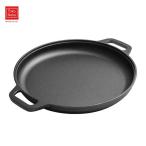 ショッピングピザ 鋳鉄ピザパン スキレット 料理 ベーキング グリル 耐久性 長持ち 均一な加熱 万能キッチン調理器具用