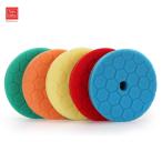 スポンジパット 5点125mm ポリッシャースポンジバフセット 研磨スポンジ 電動ドリル ミニポリッシャーバフ用 研磨 ワックスがけ用