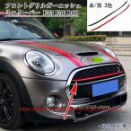 ミニクーパー フロントグリルガーニッシュ 1枚 mini cooper F55 F56 R60 専用 外装 カスタム パーツ おしゃれ ABS製 黒 赤