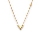 LOUIS VUITTON ルイヴィトン ネックレス ペンダント エセンシャルV M00857 ゴールド イタリア製 アクセサリー 中古 美品