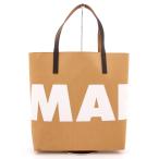 ショッピングMARNI MARNI マルニ トートバッグ トライベッカ ロゴプリント ショッピングバッグ SHMPQ10A11 P4908 ブラウン イタリア製 A4対応 Aランク 中古 美品