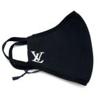 ショッピングイタリア LOUIS VUITTON ルイ・ヴィトン マスク マイユ マスクカバー M76748 ポーチ付 ブラック イタリア製 Sランク レディース ほぼ未使用 中古 美品