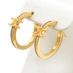 ショッピングセリーヌ CELINE セリーヌ ピアス トリオンフ スパークル フープ 461DB6BZI 35OR ゴールド イタリア製 アクセサリー レディース 中古 美品