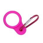 ペットボトルホルダー ピンク シリコン ナスカン付き キーチェーン アウトドア シンプル スマート ゴルフ BBQ (K15)