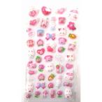 ショッピングシール 3Dシール 1シート(約50ピース) ふわふわ 立体 ご褒美 キラキラ 子供向け スマホケース ノート B