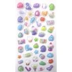 ショッピングシール 3Dシール 1シート(約50ピース) ふわふわ 立体 ご褒美 キラキラ 子供向け スマホケース ノート C