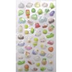 3Dシール 1シート(約50ピース) ふわふわ 立体 ご褒美 キラキラ 子供向け スマホケース ノート A