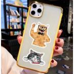 猫 面白 ステッカー1枚 ノートパソコン スマホ 水筒に スマホ ランダム発送 (UE6)