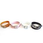 Yahoo! Yahoo!ショッピング(ヤフー ショッピング)レザーブレスレット 本革2巻き無地ブレスレット ロックアクセサリー