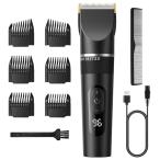バリカン 2025新登場 USB充電式 ヘアーカッター 電動バリカン バリカンメンズ 5段階刈り高さ調節 3段階スピード LEDディスプレイ 大容量バッテリー