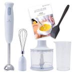 ハンドブレンダー 1台5役 軽量 離乳食 ブレンダー ハンドミキサー チョッパー カップ ホイッパー 調理器具 ミキサー 人気 ランキング 使い