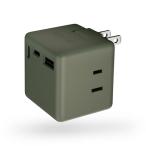 CIO Mate Tap001 разветвитель 1500W розетка 3.USB-C×2 USB-A×1 PD20W внезапный скорость зарядка ( moss green )